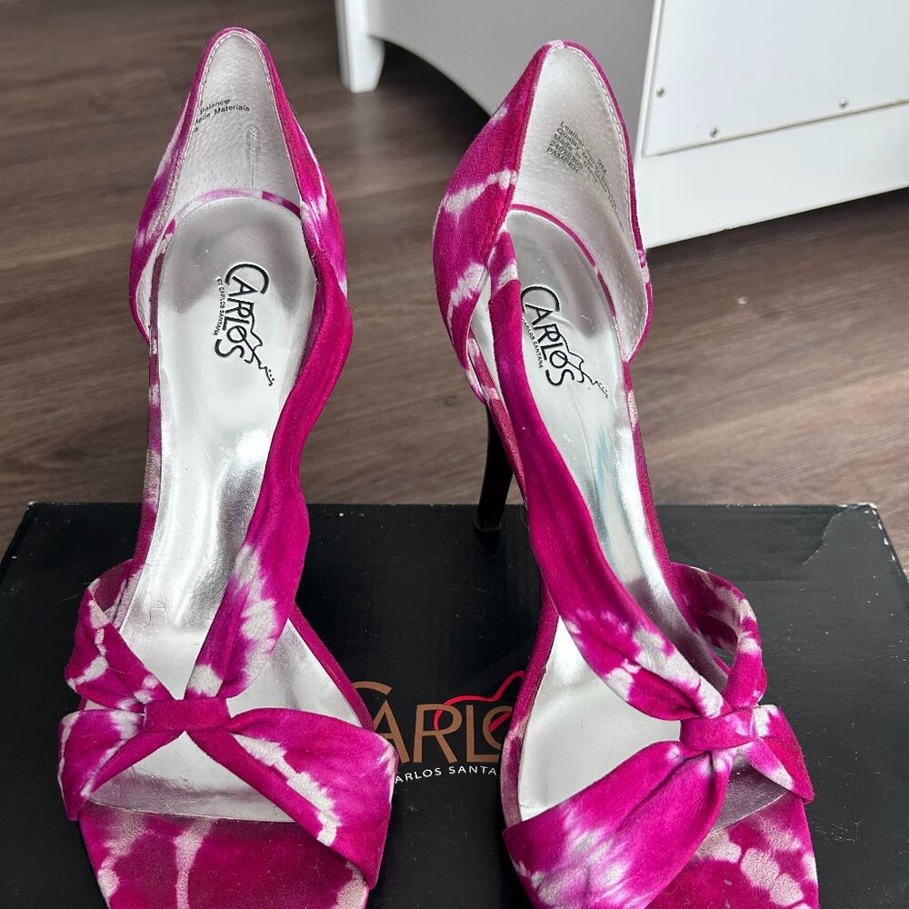 Carlos By Carlos Santana Hot Pink Tye Dye Sandal - Picture 3 of 8